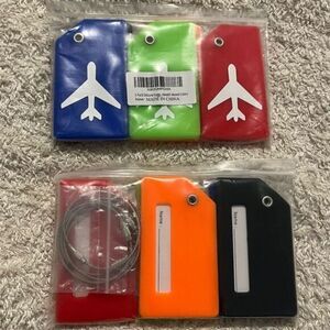 💜Silicone‎ Luggage Tags Multi-Color 10 Pack Travel Bag ID Label